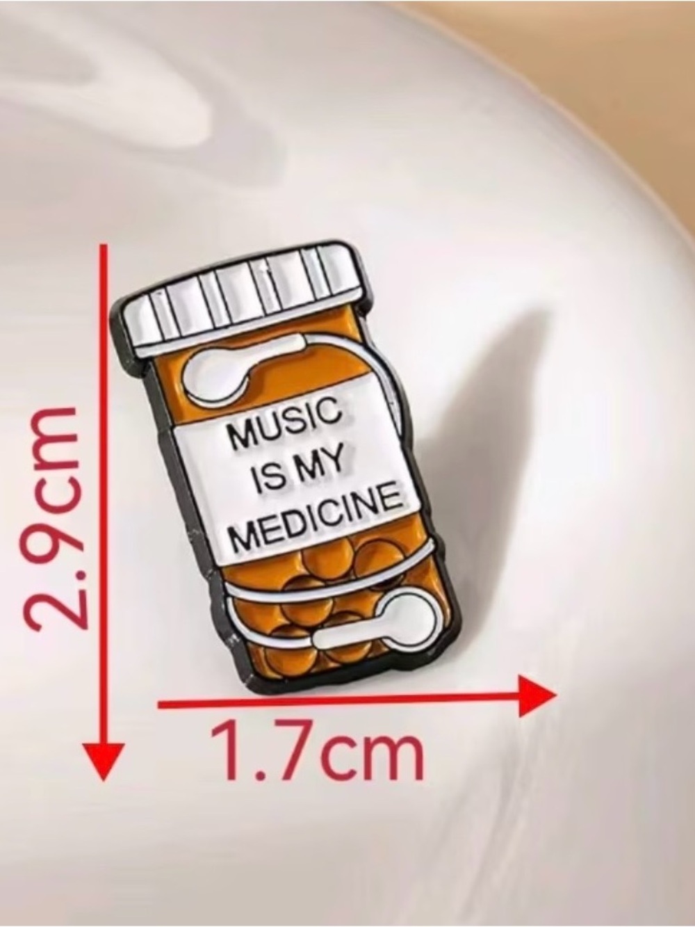 Music Is My Medicine Enamel Pin - Picture 2 of 2